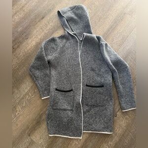 SHEIN Gray Hooded Cardigan
